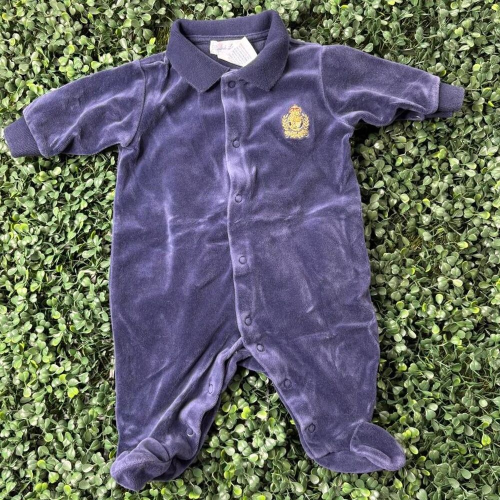 Ralph Lauren Baby Velour Footed Coverall – 3 Months